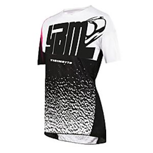 CAWANFLY Women's Short Sleeve Cycling Jersey Summer BlackWhite Bike Top Mountain Bike MTB Road Bike Cycling Quick Dry Breathable Sports Clothing Apparel  Micro-elastic Lightinthebox
