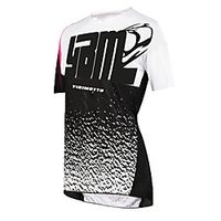 CAWANFLY Women's Short Sleeve Cycling Jersey Summer BlackWhite Bike Top Mountain Bike MTB Road Bike Cycling Quick Dry Breathable Sports Clothing Apparel  Micro-elastic Lightinthebox - thumbnail