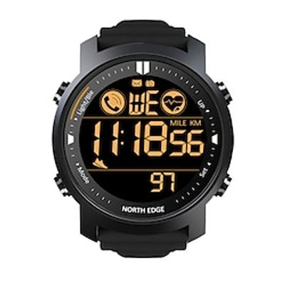 NORTH EDGE Men's Digital Watch Military Waterproof 50M Running Sports Pedometer Stopwatch Watch Heart Rate Wristband Android IOS Lightinthebox