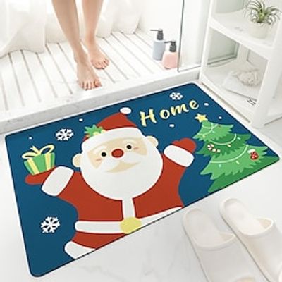 Christmas Bathroom Deco Bath Mat Xmas Soft Mat Rubber Anti-Slip Fast Dry Super Absorbent Thin Bathroom Mat for Under Door - Bathroom Floor Mat Rug Bathtub Front Shower Mat Sink Lightinthebox Christmas Bathroom Deco Bath Mat Xmas Soft Mat Rubber Anti-Slip Fast Dry Super Absorbent Thin Bathroom Mat for Under Door - Bathroom Floor Mat Rug Bathtub Front Shower Mat Sink Lightinthebox