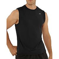 men's quick dry sleeveless shirts athletic workout tank tops for gym fitness bodybuilding running jogger black Lightinthebox - thumbnail