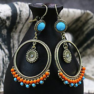 Women's Earrings Geometrical Floral Theme Joy Stylish Simple Boho Earrings Jewelry Orange For Daily Holiday Promise 1 Pair Lightinthebox