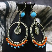 Women's Earrings Geometrical Floral Theme Joy Stylish Simple Boho Earrings Jewelry Orange For Daily Holiday Promise 1 Pair Lightinthebox - thumbnail