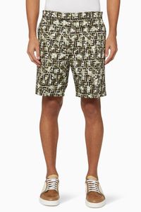 FF Camouflage Cotton Gabardine Bermuda Shorts