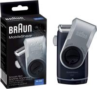 Braun M 90 Mobile Shaver Battery Operated, Silver Black