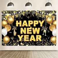 2024 Happy New Year Wall Art Canvas Happy New Year Decoration Prints and Posters Pictures Decorative Fabric Painting For Home Decoration No Frame miniinthebox - thumbnail