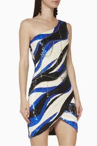 One-Shoulder Sequin Mini Dress