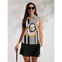 Women's Golf Polo Shirt Yellow Sleeveless Top Ladies Golf Attire Clothes Outfits Wear Apparel Lightinthebox