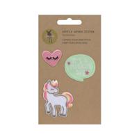 Lassig Textile Woven Sticker Stick On - Unicorn (Set of 3)