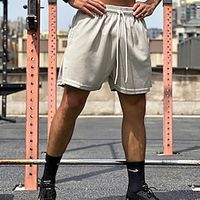 Men's Athletic Shorts Running Shorts Gym Shorts Mesh Shorts Sports Going out Weekend Breathable Quick Dry Running Casual Pocket Drawstring Elastic Waist Plain Knee Length Gymnatics Activewear Black Lightinthebox - thumbnail