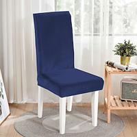 Silver Fox Velvet Elastic Chair Cover Stool Chair Cover Dustproof Slipcovers for Hotels, Restaurants, Home Dining Chair Cover 1pc Lightinthebox