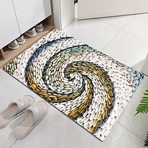 Colorful Stone Pebble Pattern Flannel Fabric Print Home Entrance Mattress Bathroom Mattress Mattress Lightinthebox