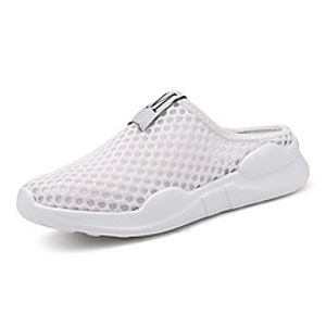 Women's Clogs  Mules Flat Heel Round Toe Booties Ankle Boots Daily Home Mesh Solid Colored White Black miniinthebox