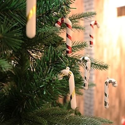 Christmas Decorative Gifts Candy Little Crutches Christmas Tree Colorful Crutches Pendant Arrangement Pendant Lightinthebox