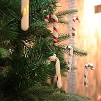 Christmas Decorative Gifts Candy Little Crutches Christmas Tree Colorful Crutches Pendant Arrangement Pendant Lightinthebox - thumbnail