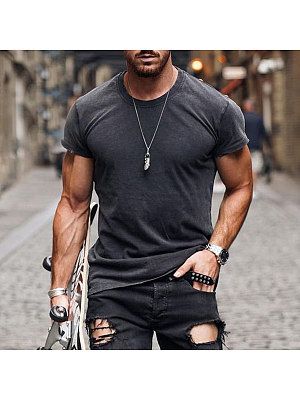 Men's Retro Outdoor Motorcycle Top Casual Everyday Basics Round Neck Cotton Short Sleeve T-Shirt Men's Retro Outdoor Motorcycle Top Casual Everyday Basics Round Neck Cotton Short Sleeve T-Shirt