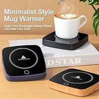 Coffee Mug Quick Warmer Waterproof Smart Cup Mug Warming Appliance 3 Temperature Settings For Home Office Desk Electric Warming Espresso Beverages Milk Tea And Hot Chocolate (Wood Grain) Thought miniinthebox