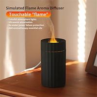 RGB Volcanic Aroma Diffuser Essential Oil Lamp 100ml USB Portable Air Humidifier with Color Flame Night Light Lightinthebox - thumbnail