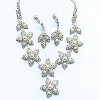 Women's Jewelry Set Bridal Jewelry Sets 3D Precious Fashion Imitation Pearl Silver Plated Earrings Jewelry White For Christmas Wedding Halloween Party Evening Gift 1 set miniinthebox - thumbnail