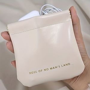 Fragment Light Luxury Key Change Data Cable Storage Bag Portable Mini Travel Pocket Red Bag Makeup Storage Bag 4PC miniinthebox