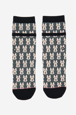 Kids Unisex Minnie Mouse Print Socks Green Kids Unisex Minnie Mouse Print Socks Green