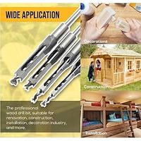 Square Hole Mortise Chisel Drill Bit Tools, HSS Woodworking Hole Saw Mortising Chisel Drill Bit Set Lightinthebox