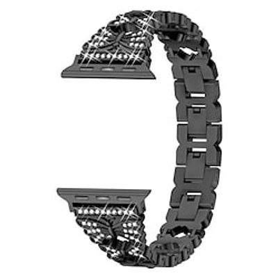 1PC Smart Watch Band Compatible with Apple iWatch Series 8 7 6 5 4 3 2 1 SE Metal Band Jewelry Bracelet for iWatch Smartwatch Strap Wristband Alloy Waterproof Luxury Breathable Lightinthebox