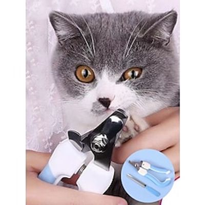 Dog Cat Grooming Nail Brush Shedding Tools Plastic Stainless steel Scissor Nail Clipper Nail File Nail Cap Portable Wireless Washable Travel Casual Pet Grooming Supplies Multicolor Two-piece Suit Lightinthebox