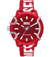 Diesel Griffed Red Mens Pro-Planet Textile Watch
