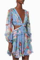 Bellitude Cutout Floral-Print Dress Bellitude Cutout Floral-Print Dress