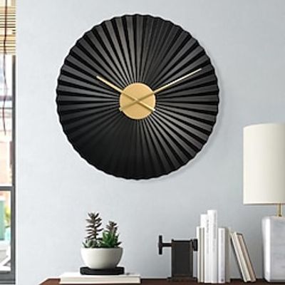 Creative Organ Fold Wall Clock,Modern Round Decorative Wall Clock Silent Non-Ticking Metal Iron Wall Clock for Living Room Bedroom Hotel Porch,Gold,40/60/80cm Lightinthebox