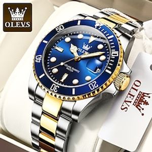 OLEVS Men Quartz Watch Minimalist Fashion Casual Wristwatch Luminous Calendar Waterproof Decoration Steel Watch miniinthebox