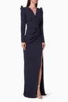 Ruched Crepe Gown Ruched Crepe Gown