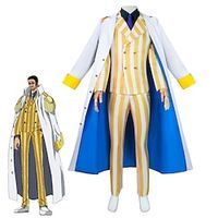 Inspired by One Piece Borsalino Marines Anime Cosplay Costumes Japanese Halloween Cosplay Suits Long Sleeve Coat Shirt Top For Men's Lightinthebox - thumbnail