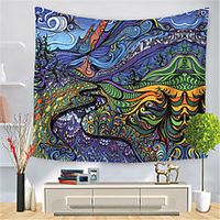 Psychedelic Abstract Wall Tapestry Art Decor Blanket Curtain Hanging Home Bedroom Living Room Decoration Polyester Hippie miniinthebox - thumbnail
