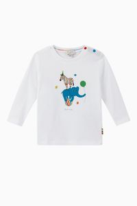 Elephant Zebra Print Cotton T-Shirt