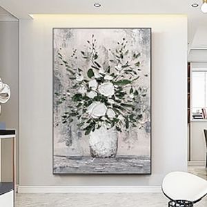 Mintura Handmade Thick Texture Flower Oil Paintings On Canvas Wall Art Decoration Modern Abstract Picture For Home Decor Rolled Frameless Unstretched Painting miniinthebox