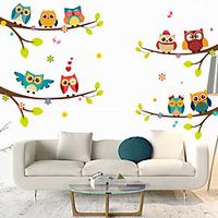Cartoon Owl Branch Wall Stickers Living Room Kids Room Kindergarten Removable Pre-pasted PVC Home Decoration Wall Decal 2pcs miniinthebox Cartoon Owl Branch Wall Stickers Living Room Kids Room Kindergarten Removable Pre-pasted PVC Home Decoration Wall Decal 2pcs miniinthebox