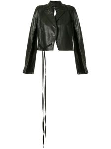 Ann Demeulemeester cropped biker jacket - 99