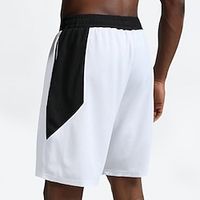 Men's Athletic Shorts Basketball Shorts Running Shorts Sports Going out Weekend Breathable Quick Dry Running Casual Elastic Waist Plain Knee Length Gymnatics Activewear Black White Micro-elastic Lightinthebox - thumbnail