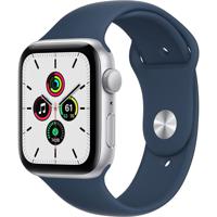 Apple Watch SE (2nd Gen, 2023) GPS, 40mm Silver Aluminium Case with Abyss Blue Sport Band