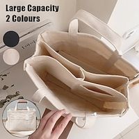 Women's Handbag Crossbody Bag Shoulder Bag Canvas Tote Bag Diaper Bag Tote Canvas Outdoor Daily Holiday Large Capacity Lightweight Durable Solid Color Patchwork Black White Lightinthebox - thumbnail