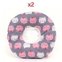 Cozy Paws Soft Pet Recovery Collar Medium - Cute Cat (Pack of 2)