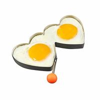 KCASA KC-ER096 Stainless Steel Heart Shape Fried Egg Mold Pancake Omelette Ring Kitchen Tools