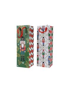 Kaemingk Decoris Paper Rectangle 36cm Gift Bag Nutcrackers with Handle Assorted 1 Piece