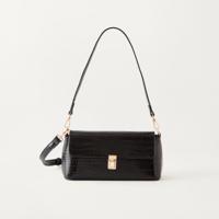 Sasha Animal Textured Baguette Bag with Detachable Straps