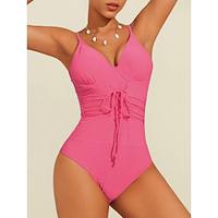 Removable Pad Drawstring Onepiece Swimsuit Lightinthebox