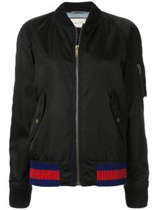 Gucci Pre-Owned embroidered parrot bomber jacket - Black