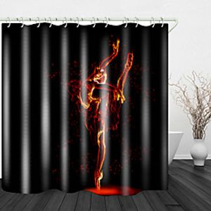 Fire Dance Print Waterproof Fabric Shower Curtain for Bathroom Home Decor Covered Bathtub Curtains Liner Includes with Hooks miniinthebox