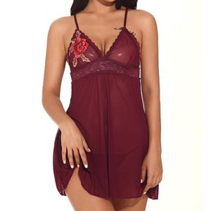 Triangle Rose Embroidery Straps Babydolls